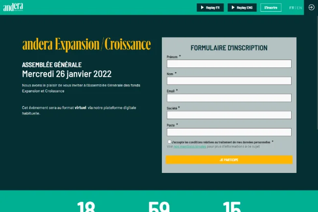 Assemblée Générale Andera Expansion/Croissance