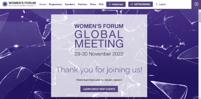 Women's Forum Global Meeting 2022