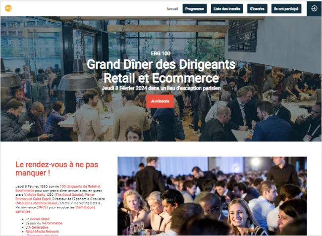 Grand dîner des dirigeants Retail et E-commerce